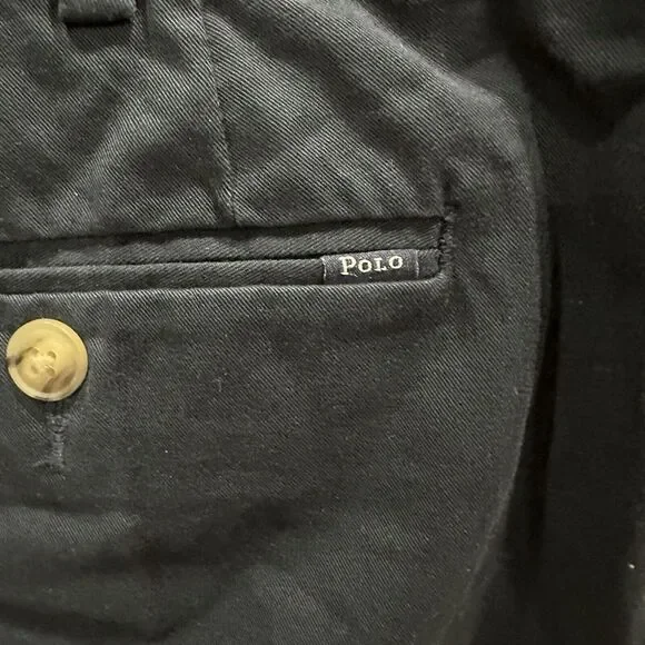 Polo Ralph Lauren Pants Mens Sz 40x32 Blue Chino‎ Stretch Slim Fit Navy Pony - Picture 7 of 8